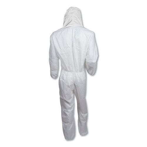 Image of KleenGuard 49113 A20 Breathable Particle Protection Coveralls, Zipper Front, Large, White
