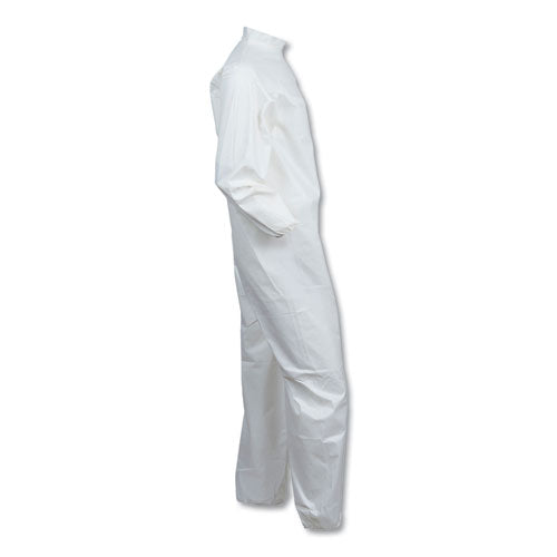 Image of KleenGuard KCC 44317 A40 Elastic-Cuff And Ankles Coveralls, 4x-Large, White, 25/carton
