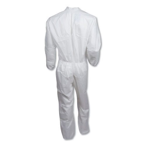 Image of KleenGuard A30 Elastic Back And Cuff Coveralls, 4x-Large, White, 21/carton