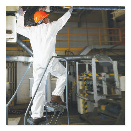 Image of KleenGuard KCC 49102 A20 Elastic Back Wrist/Ankle Coveralls, X-Large, White, 24/Carton