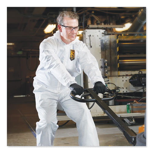 Image of KleenGuard KCC 44324 A40 Elastic-Cuff and Ankles Hooded Coveralls, X-Large, White, 25/Carton