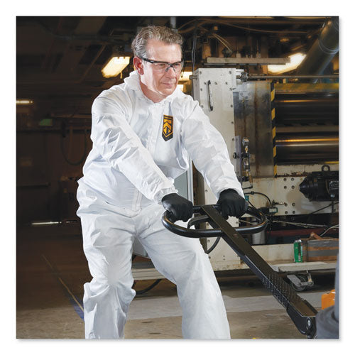 Image of KleenGuard KCC 46114 A30 Elastic-Back and Cuff Hooded Coveralls, X-Large, White, 25/Carton