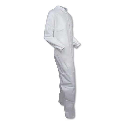 Image of KleenGuard A30 Elastic Back And Cuff Coveralls, 4x-Large, White, 21/carton