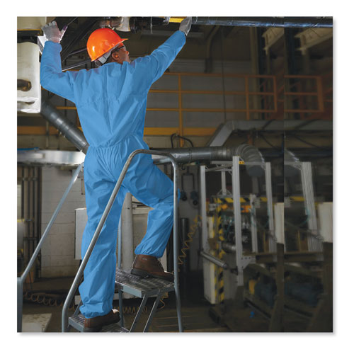 Image of KleenGuard KCC 58503 A20 Breathable Particle Protection Coveralls, Large, Blue,  24/Carton