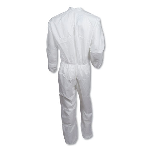 Image of KleenGuard KCC 46005 A30 Elastic-Back Coveralls, White, 2X-Large, 25/Carton
