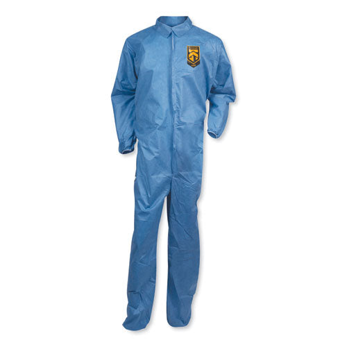 Image of KleenGuard KCC 58504 A20 Coveralls, MICROFORCE Barrier SMS Fabric, X-Large, Blue, 24/Carton