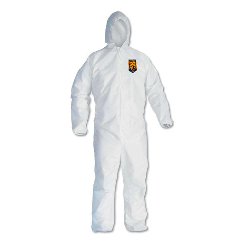 Image of KleenGuard KCC 44326 A40 Elastic-Cuff, Ankle, Hooded Coveralls, 3x-Large, White, 25/carton