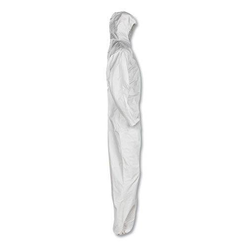 Image of KleenGuard KCC 46115 A30 Elastic-Back and Cuff Hooded Coveralls, 2X-Large, White, 25/Carton