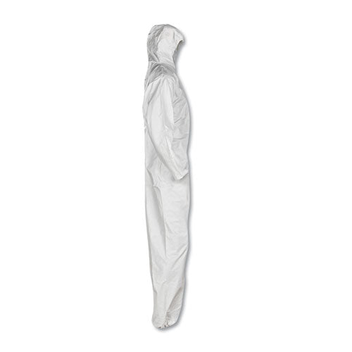 Image of KleenGuard KCC 49117 A20 Elastic Back, Cuff And Ankles Hooded Coveralls, 4x-Large, White, 20/carton