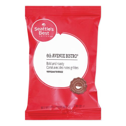 Image of Seattle's Best 12420873 Premeasured Coffee Packs, 6th Avenue Bistro, 2 Oz Packet, 18/box