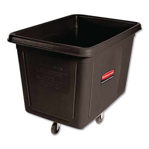 Image of Rubbermaid® Commercial FG461900BLA Cube Truck, 149 gal, 600 lb Capacity, Plastic, Black