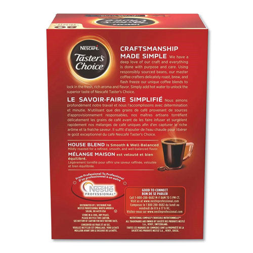 Image of Nescafe® 11005773 Taster's Choice Stick Pack, House Blend, .06 Oz, 480/carton