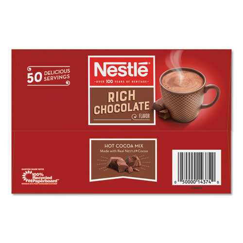 Image of Nestle® 12098978 Hot Cocoa Mix, Rich Chocolate, 0.71 Oz Packets, 50/box, 6 Box/carton