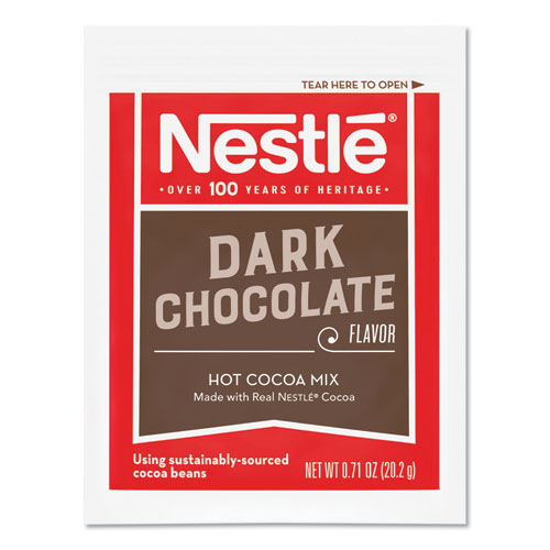 Image of Nestle® 12096919 Hot Cocoa Mix, Dark Chocolate, 0.71 Oz, 50/box