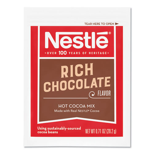 Image of Nestle® 12098978 Hot Cocoa Mix, Rich Chocolate, 0.71 Oz Packets, 50/box, 6 Box/carton