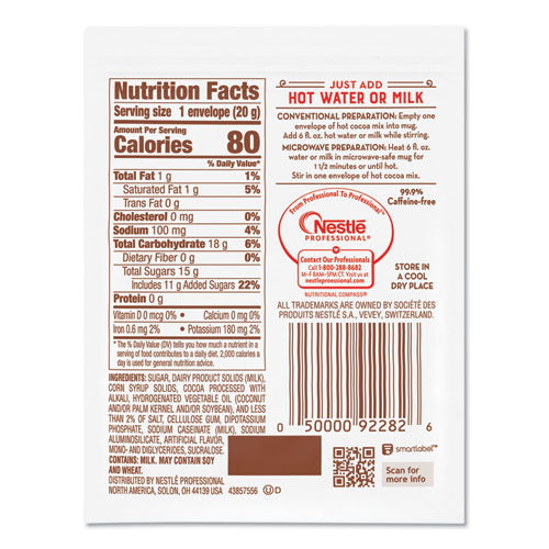 Image of Nestle® 12096919 Hot Cocoa Mix, Dark Chocolate, 0.71 Oz, 50/box