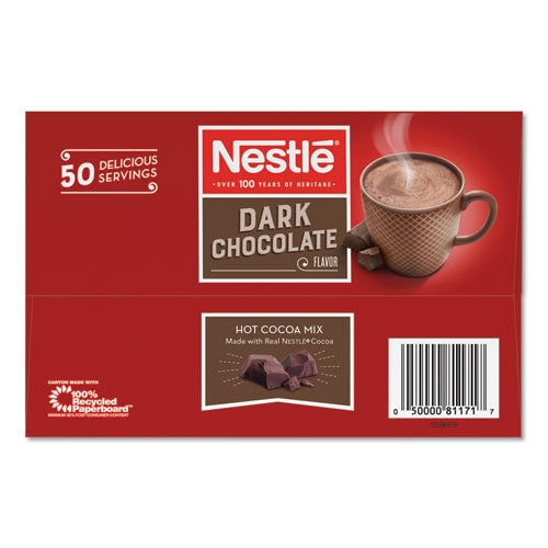 Image of Nestle® 12096919 Hot Cocoa Mix, Dark Chocolate, 0.71 Oz, 50/box