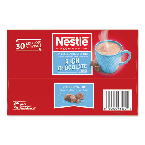 Image of Nestle® 12240821 No-Sugar-Added Hot Cocoa Mix Envelopes, Rich Chocolate, 0.28 Oz Packet, 30/box