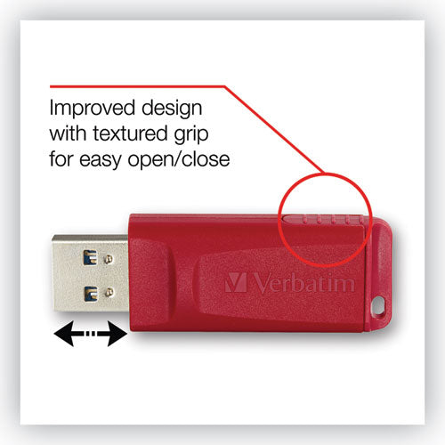 Image of Verbatim® 96317 Store n Go USB Flash Drive, 16 GB, Red
