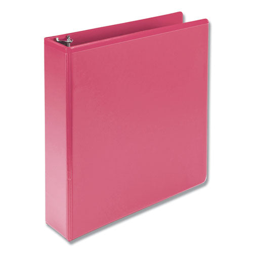 Image of Samsill® U86676 Earth's Choice Plant-Based Durable Fashion View Binder, 3 Rings, 2" Capacity, 11 x 8.5, Berry, 2/Pack