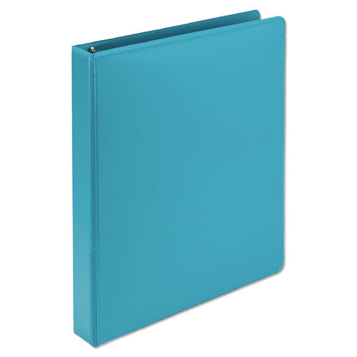Image of Samsill® U86377 Earth's Choice Plant-Based Durable Fashion View Binder, 3 Rings, 1" Capacity, 11 x 8.5, Turquoise, 2/Pack