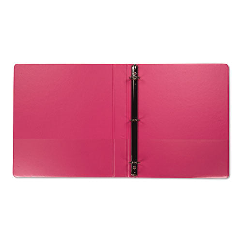 Image of Samsill® U86376 Earth's Choice Plant-Based Durable Fashion View Binder, 3 Rings, 1" Capacity, 11 x 8.5, Berry, 2/Pack