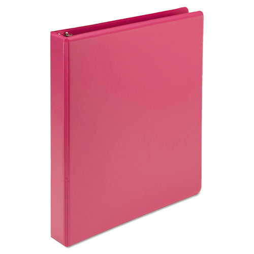 Image of Samsill® U86376 Earth's Choice Plant-Based Durable Fashion View Binder, 3 Rings, 1" Capacity, 11 x 8.5, Berry, 2/Pack