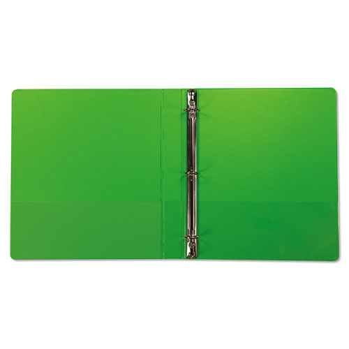 Image of Samsill® U86378 Earth's Choice Plant-Based Durable Fashion View Binder, 3 Rings, 1" Capacity, 11 x 8.5, Lime, 2/Pack