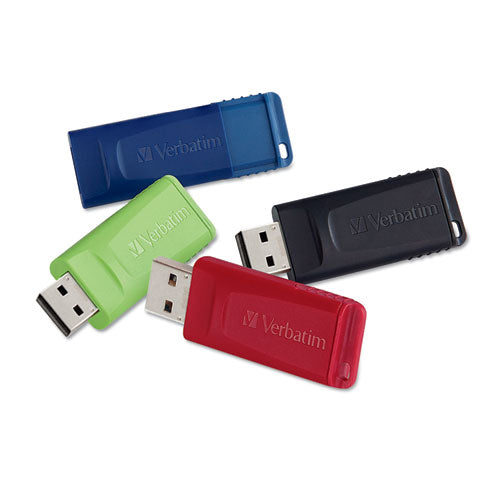 Image of Verbatim® 99123 Store 'n' Go Usb Flash Drive, 16 Gb, Assorted Colors, 4/pack