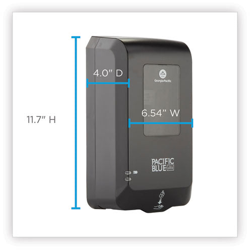 Image of Georgia Pacific® Professional 53590 Pacific Blue Ultra Automated Touchless Soap/sanitizer Dispenser, 1,000 Ml, 6.54 X 11.72 X 4, Black