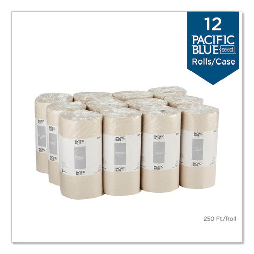 Image of Georgia Pacific® Professional 28290 Pacific Blue Basic Jumbo Perforated Kitchen Roll Paper Towels, 2-Ply, 11 x 8.8, Brown, 250/Roll, 12 Rolls/Carton