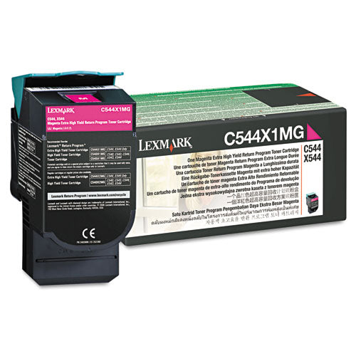 Image of Lexmark C544X1MG C544x1mg Return Program Extra High-Yield Toner, 4,000 Page-Yield, Magenta