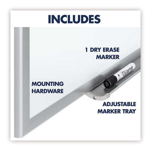 Image of Quartet® SM531 Classic Series Nano-Clean Dry Erase Board, 24" x 18", White Surface, Satin Aluminum Frame