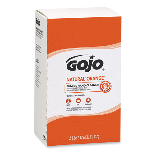 Image of GOJO® 7255-04 NATURAL ORANGE Pumice Hand Cleaner Refill, Citrus Scent, 2,000 mL, 4/Carton