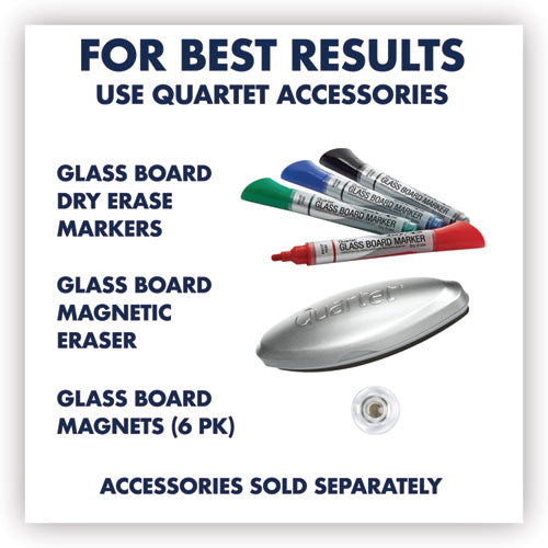 Image of Quartet® GC2418F Infinity Magnetic Glass Calendar Board, Monthly Planning/Scheduling, 24" x 18", White Surface