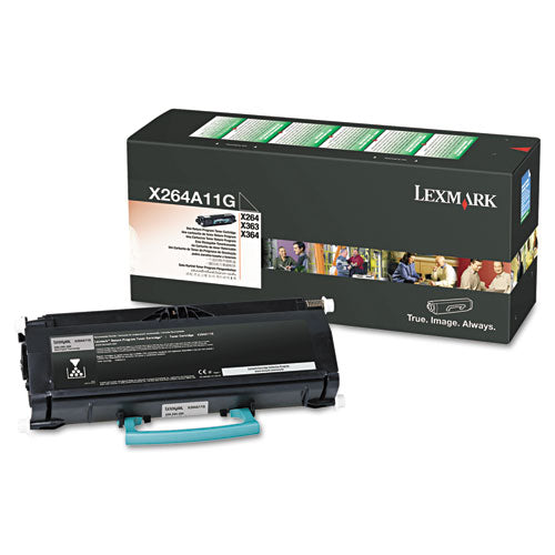 Image of Lexmark X264A11G X264a11g Return Program Toner, 3,500 Page-Yield, Black