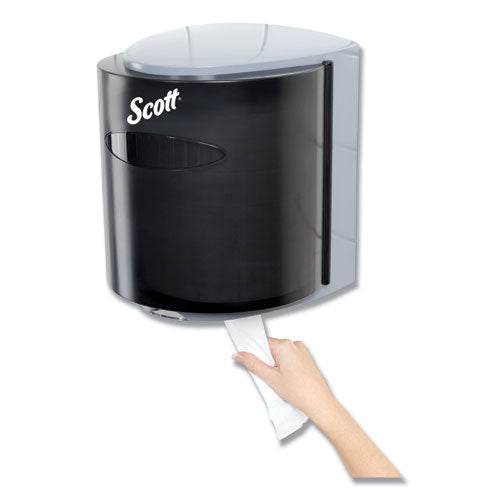 Image of ScottÂ® Roll Center Pull Towel Dispenser, 10.3 x 9.3 x 11.9, Smoke/Gray
