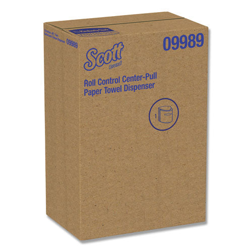 Image of ScottÂ® Roll Center Pull Towel Dispenser, 10.3 x 9.3 x 11.9, Smoke/Gray