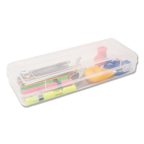 Image of Innovative Storage Designs 67033 Stretch Art Box, 13.25" x 5" x 2.3", Clear