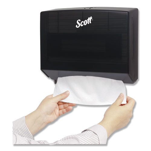Image of Scott® 09215 Scottfold Folded Towel Dispenser, 10.75 X 4.75 X 9, Black