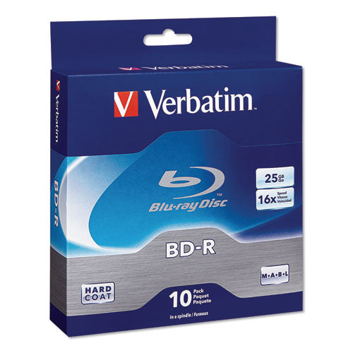Image of Verbatim® 97238 Bd-R Blu-Ray Disc, 25 Gb, 16x, White, 10/pack