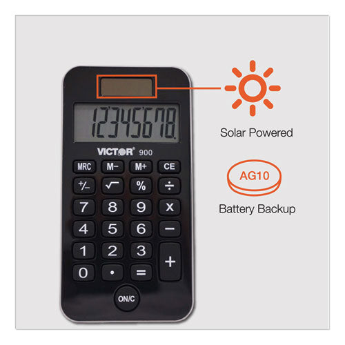 Image of Victor® 900 900 Antimicrobial Pocket Calculator, 8-Digit Lcd