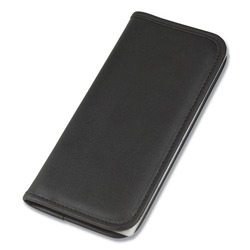 Image of SamsillÂ® Professional Vinyl Business Card File, Holds 160 2 x 3.5 Cards, 4.75 x 10.25, Black