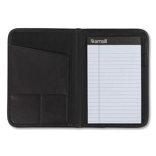 Image of Samsill® 70811 Professional Padfolio, 3/4w X 9 1/4h, Open Style, Black