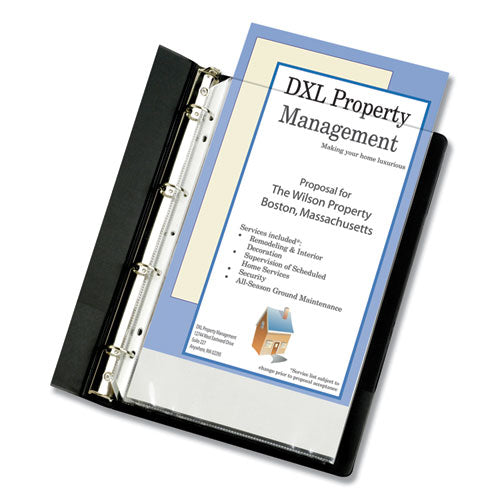 Image of C-Line® 62047 Polypropylene Sheet Protectors, Heavy-Duty, Side: 7-Hole Punched, Top Load 8.5 x 14 Insert, Clear Front, 50/Box