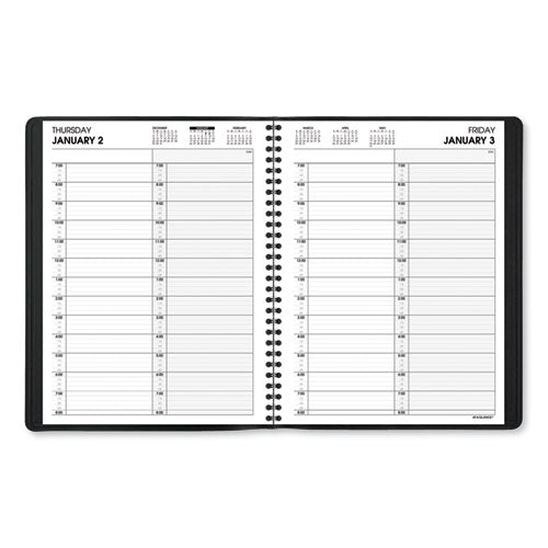 Image of AT-A-GLANCE® 7022205 Two-Person Group Daily Appointment Book, 11 x 8, Black Cover, 12-Month (Jan to Dec): 2025