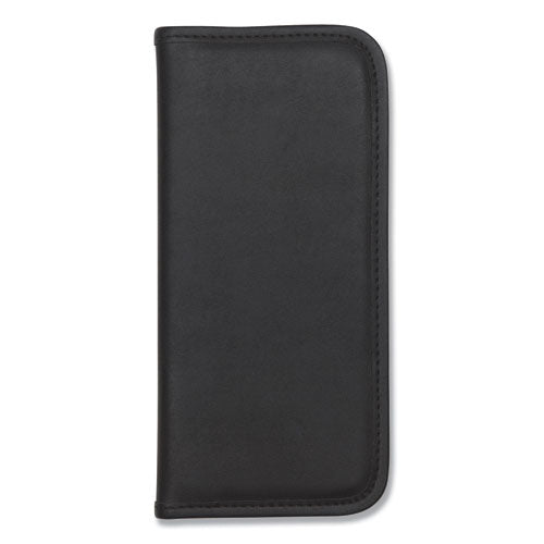 Image of SamsillÂ® Professional Vinyl Business Card File, Holds 160 2 x 3.5 Cards, 4.75 x 10.25, Black