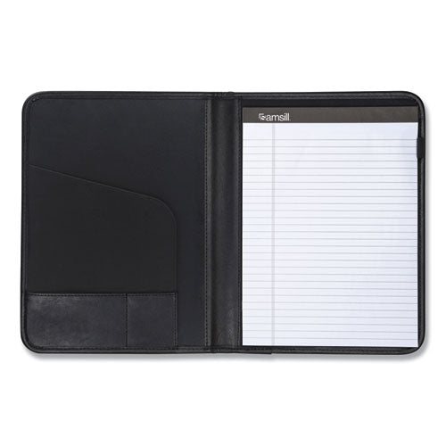 Image of Samsill® 70810 Professional Padfolio, Storage Pockets/card Slots, Writing Pad, Black