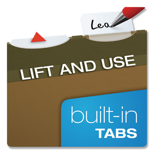 Image of Pendaflex® 42591 Ready-Tab Reinforced Hanging File Folders, Legal Size, 1/6-Cut Tabs, Standard Green, 25/Box