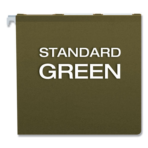 Image of Pendaflex® 42591 Ready-Tab Reinforced Hanging File Folders, Legal Size, 1/6-Cut Tabs, Standard Green, 25/Box
